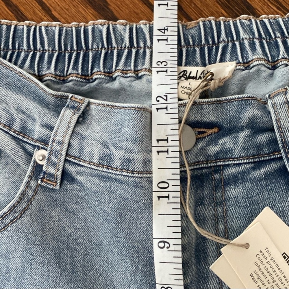 New Blue Velvet Women's Large 12/14 Ultra Flare Wide Leg Jeans Blue Star 90’s - Picture 10 of 12